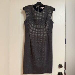 Rebecca Taylor Women’s dress size 6 grey with metallic studs